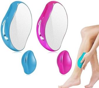 Roysmart Nano Épilateur en Cristal, 2 Pcs Portable Nano Gomme Epilatoire pour Femme Homme, Pierre Depilatoire Nano Hair Eraser Gomme Depilatoire pour Les Jambes, Les Bras et le Dos (Bleu+Rosa)