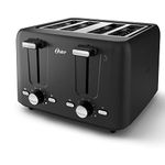 Oster 4-Slice Toaster with Bagel and Reheat Settings and Extra-Wide Slots, Black