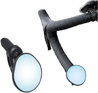 Hafny Drop Bar Bike Mirror, HD, Shatter-Proof, HD Convex Blue Glass Mirror (Anti-glare Blue Glass Lens)