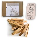 Sacred Nest Extra Premium Palo Santo & MP3 Ritual | 100g SERFOR Certified Smudging Sticks | 10X Chunky, High Resin Smudging Wood |Wild Harvested, Peruvian Smudge Sticks|Energy Cleansing Incense Sticks