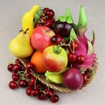 BabyMoon Set of 10 Mix Simulation Fake Fruits | Artificial Plastic Fruit Model | Ornament Decoration | Photography Props Basket Display Filler Fruit