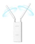 BrosTrend AC1200 Outdoor WiFi Extender Booster Long Range, IP65 Weatherproof Gigabit WiFi Repeater, Dual Band 5GHz + 2.4G, PoE Powered, with Passive PoE Injector, 2x 5dBi Antennas, for Yard Garden, RV