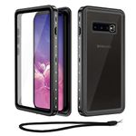 Beeasy Samsung S10+ 6.4inch Case IP68 Waterproof Built-in Screen Protector, S10 Plus 4G Front and Back Full Body Shockproof, Galaxy S10+ Case Heavy Duty Protective S10+ Cover Black