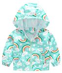 Baby Printed Windbreaker Jacket Long Sleeve Hooded Jacket Dinosaur Lightweight Spring Fall Jackets Casual Windproof Zipper Hoodies 18-24 Mon