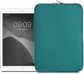 kwmobile Neoprene Pouch Compatible with 9,7"-11" Tablet - Universal Sleeve Case Cover with Zipper for Tablet - Petrol