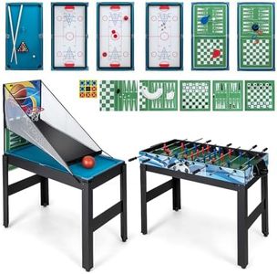 Giantex 14-in-1 Multi Game Table, Combination Game Tables with Foosball, Hockey, Basketball, Ping Pong, Pool, Chess, Bowling, Checkers, Shuffleboard, Combo Game Table Set for Adults Kids