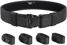 VISMIX Duty Belt, 2'' Police Security Nylon Belts Law Enforcement with 4 Belt Keepers, Black, X-Large (U4-XH-YFD03-BKXL)