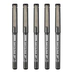 Luxor Marker Pens for CD and OHP - Bold Black, Quick-Drying Ink - Pack of 5, Perfect for Students and Professionals