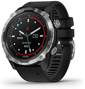 Garmin Descent Mk2, Watch-Style Dive Computer, Multisport Training/Smart Features, Stainless Steel with Black Band, 010-02132-00