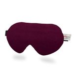 BTH Company Fabric Adjustable Sleeping Eye Mask-Super Soft & Smooth-Wine Color-Ideal For Night Shift Executives-The Comfortable Blindfold For A Restful Sleep