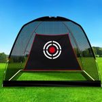 Gagalileo Driving Range Golf Hitting Net Golf Nets Training Aids Practice Nets 10' (L) X6.5' (H) X6' (W) for Backyard Chipping Net with Target and Carry Bag for Indoor Outdoor Sports （Black Net