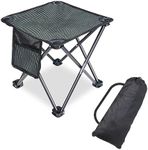 Tevaibo Camping Stool Portable, 13.7 Inch Folding Stool for Outdoor Gardening, Fishing, BBQ, Hiking with Carry Bag(400 LBS Capacity)