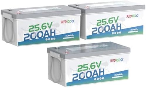 Redodo 3 Pack 24V 200Ah LiFePO4 Battery, 200A BMS, for Off Grid, Solar | Group 8D, 4000+ Deep Cycles, IP65 Waterproof, Max.4P2S, 15.36kWh, for RVs, Marine, Backup Power, UPS