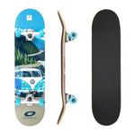 Osprey Volkswagen Professional Skateboard for Beginners - 31 Inch Double Kick Concave Adult Skateboard with ABEC 7 Bearings – 100KG Max User Weight– Official VW Designs