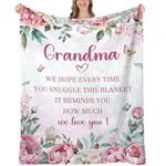 Grandma Gifts from Grandkids, Gifts for Grandma 50x60 Grandma Blanket Birthday Christmas for Grandma Grandmother Gift Ideas