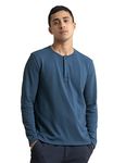 DAMENSCH Core FS Henley-Popcorn-Pack of 1-Ocean Blue-XX-Large