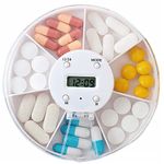 Songlela Electronic Pill Box Timer with 5 Timer Reminder Alarm and 7 Compartments, Portable Essential Medication Time Display Reminder Case Organizer - Idea for Personal Care and Daily Use #3