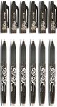 Pilot Black Frixion Rollerball Erasable Pens Pen 0.7mm Nib Tip 0.35mm Line BL-FR7 (Pack Of 6)