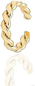 Gold Ear Cuffs for Women, 14K Gold Filled, 10mm, Ear Cuff for Non Pierced Ears, Gold Ear Wraps, Gold Ear Cuffs for Women Conch, Ear Cuffs for Women Non Piercing Gold (14K Gold Filled 10mm)
