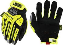 Mechanix Wear: Hi-Viz M-Pact E5 Work Gloves - Cut Resistant, Touch Capable, Impact Protection (X-Large, Fluorescent Yellow)