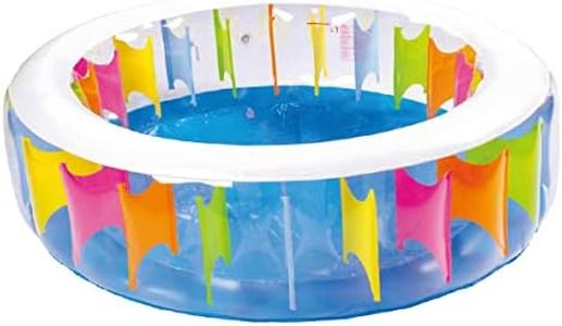 Jilong Rainbow Pool Ø 190 x 50 cm Kinderpool Planschbecken Schwimmbecken Kinder Schwimmbad für Garten und Terasse