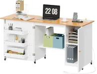 YITAHOME Foldable Sewing Machine Table with Storage