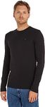 Tommy Hilfiger Men's Original Rib Long Sleeve Top, Black, M