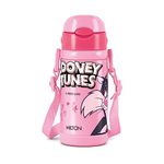 Milton Charmy 450 Looney Tunes Thermosteel Kids Water Bottle, 400 ml, Pink | Vacuum Insulated | Hot & Cold | Leak Proof | Rust Proof | School | Picnic