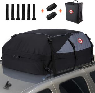 Sailnovo 20 Cu Ft Car Roof Bag – Foldable Soft Cargo Box with Straps & Hooks