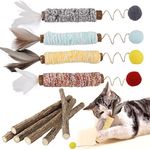 Silvervine Chew Sticks, Kitten Teething Toys for Indoor Cat Chew Toy Natural Matatabi Cat Catnip Sticks Cat Teeth Cleaning and Stress Release