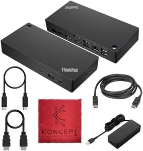 40AY0090US Thinkpad Docking Station Dual Monitor Bundle - 1 Year Warranty -Docking Station USB C, HDMI, DisplayPort & USB-C Cable - Thinkpad Dock