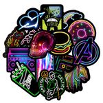 50 Pcs Neon Stickers Pack, Waterproof Stickers, Graffiti Stickers, Neon Graffiti Stickers for Laptop, Motorcycle, Bike, Skateboard, Luggage, Best Gift for Kids and Adults