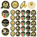 Lyrow 50 Pcs Outstanding Employee of The Month Lapel Pin Excellence Plated Enamel Reward Pin Team Gifts for Employees (Multicolor)