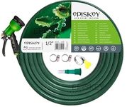 EPISKEY® Heavy Duty Expandable Garden Hose - Flexible Water Pipe with Double Latex Core, 7 Pattern Spray Gun, Braided Outer Layer - Small No Kink Hose (Multicoloured) (30 Meter)