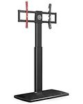 FITUEYES TV Stand 1.42m with 20mm Wood Base for 32-70 Inch TV, Tall TV Floor Stand with 60° Swivel & 6 Height Adjustment, Cantilever TV Mount Stand Max VESA 600x400mm Holds 40kg