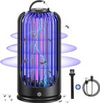 Bug Zapper, Plug Electricity Mosquito Zapper with 3600V UV Light, 360° Pest Control Insect Fly Zapper for Indoor Outdoor Mosquito Trap Mosquito lamp Insect Zapper (Plug in for use, no battery)