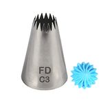 FineDecor Large Piping Tip, Seamless Stainless Steel Icing Piping Nozzle Tip, Cake Decorating Tools Cream Puff Decor Pastry Icing Piping Tool for Baker, 1 Piece (C3)