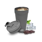 Polar Gear Coffee Cup Travel Mug, 470ml Large Travel Mug, Insulated Coffee Cup with Leakproof Screw Closure Lid, 304 Stainless Steel Double Walled Travel Coffee Mug, Reusable Coffee Cups (Graphite)