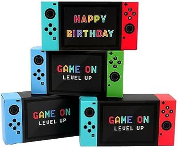 Video Game Party Favor Boxes - 12 PCS Game On Theme Gifts Boxes for Boys Kids Video Game Birthday Party Supplies Goodie Candy Bags Gamer Party Decorations