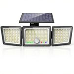 CLAONER Solar Lights Outdoor, Upgraded 286 LED Motion Sensor Security Light with 360° Wide Lighting Angle, Easy to Install, IP65 Waterproof Durable Solar Powered Flood Lights for Outside
