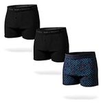 Pair of Thieves Men’s Super Fit Slim Boxers, 3 Pack Underwear, AMZ Exclusive, Navy/Black, X-Large