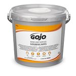 GOJO HEAVY-DUTY HAND AND SURFACE SCRUBBING WIPES, 70 Count Bucket. Remove soils from oil and grease to petrol and diesel. Good skin compatibility