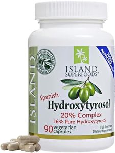 Island Nutrition, 20% Hydroxytyrosol Complex™ Olive Fruit Extract - Super Strength 100% Grown & Extracted in Spain. 100 mg, 90 Capsules, from The Maker of Real European Olive Leaf Extract