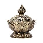 Yosoo Chinese Style Zinc Alloy Incense Burner And Porcelain Decoration Charcoal Incense Holder, Bronze/Red Bronze (Color : Bronze)