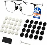 Soft Foam Nose Pad Covers for Glasses, Anti-Slip, 20 Pairs, Soft Cushioning | Soft Sponge Foam Wraps Separate Nose Pads for Gentle Cushioning and Grip; Includes 20 White + 20 Black Covers for Daily Wear.