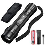ULTRAFIRE IR Torch 850nm LED Infrared Illuminator Zoomable IR Light with Flashlight Holster, 2600mAh Rechargeable Battery and Charger, for Hog Coyote Varmint Predator Light Night Vision