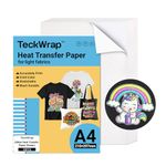 TECKWRAP Green Glitter Inkjet Heat Transfer Paper A4 x 10 Sheets for Light Fabric Iron On T Shirt Transfer Paper 210mm x 297mm Printable Transfer Paper Compatible with Inkjet Printer