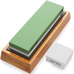 Sharp Pebble Premium Sharpening Stones 2 Side Grit 3000/8000 Whetstone - Kitchen Knife Sharpener Waterstone with Non-Slip Bamboo Base & Flattening Stone