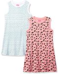 Amazon Brand - Jam & Honey Girls Dress | 100% Cotton Printed | Sleeveless & Full Sleeves Knee Length Dresses for Girls