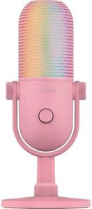 Razer Seiren V3 Chroma 32‐Bit DSP, USB-C Microphone for PC & Mac, Pink